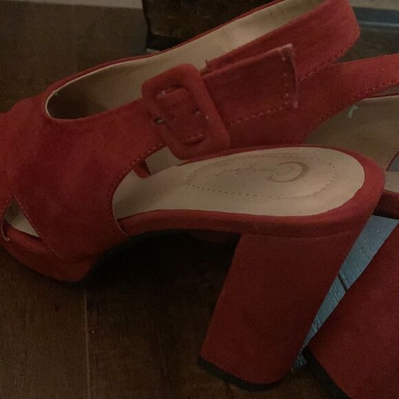 Suede platform heels 8 Wide - Picture 7 of 7